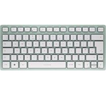 CHERRY KW 7100 MINI BT Kompakta daudzierīču tastatūra ar 3 Bluetooth kanāliem Lielbritānijas izkārtojums (QWERTY) Plakana konstrukcija ar somiņu Agaves Green