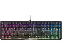CHERRY XTRFY MX 3.1 mehāniskā spēļu klaviatūra, UK izkārtojums (QWERTY), RGB apgaismojums, alumīnija korpuss, USB-A ports, MX2A brūnie slēdži, melna krāsa