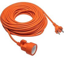 GTV Orange 30 m kvalitatīvs gumijas pagarinātājs Dārza pagarinātājs 2 x 1,0 mm², maks. 10 A, universāla kontaktdakša, izturīgs pret laikapstākļiem, ideāli piemērots lietošanai ārā, dārzā