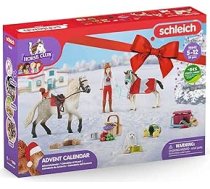 schleich 98642 Zirgu kluba Adventes kalendārs 2022, bērniem no 5 gadiem, zirgu faniem, ar cilvēku rotaļu figūriņām, zirgiem un daudziem aksesuāriem