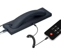 Retro telefona klausules uztvērēja austiņas mobilajam telefonam, planšetdatoram, portatīvajam datoram austiņas ar atbildes pogu un ērtu USB C interfeisu Lieliska dāvana vecākiem
