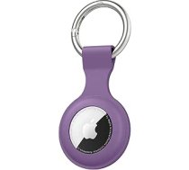 Aizsarglīdzeklis Airtag-Halter, Silikonhülle für AirTag-Schlüsselanhänger für Schlüssel, Taschen, Gepäck, Haustierhalsbänder, Anti-Verlust- und Kratzfestes Design für Apple AirTags 2021 (Lila)