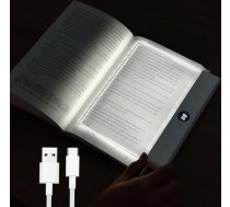 Maxspace grāmatu lasīšanas lampa, 3 gaismas krāsas, LED grāmatu lampa ar taimeri, uzlādējama grāmatu lasīšanas lampa nakts lasījumiem gultā (balta)