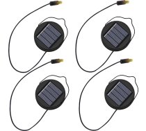 Solarleuchten Ersatzteile, 2 Stück 600 mAh Solarlampen Ersatzdeckel, Wasserdicht LED Ersatz Solarmodul Warmweiß für Gartenleuchten Solar Lampen, Terrassenbeleuchtung (4er)