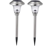 TOYANDONA 2 x saules enerģijas LED dārza apgaismojums, ūdensizturīgs stāvgaismas apgaismojums dārzam, terasei un piebraucamajam ceļam, izturīgs ainavu apgaismojums