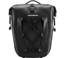 Rockbros Ūdensnecaurlaidīga velosipēdu bagāžnieka soma regulējama 25-32L melna