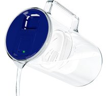 Wessper ūdens filtra krūze ar LED displeju, 3 l, stikla ūdens krūze ar aktivētās ogles filtru, ūdens krūze ar ūdens filtra kārtridžiem dzeramajam ūdenim, bez BPA, zila, bez BPA