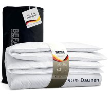 BEFA NATUR pūra sega, ražota Vācijā, 135 x 200 cm, 90 % pūkas un 10 % spalvas, ziemas sega, piemērota alerģiskiem cilvēkiem (Nomite), Oeko-Tex 100 1. klases sertifikāts, Downpass