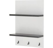 Virtuves sienas skapītis baltā priedes krāsā un melnā/antracīta krāsā Rūpnieciskā dizaina virtuves skapītis Piekaramais sienas skapītis Spice Cabinet 93 x 90 cm (Virtuves plaukts)