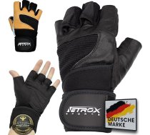 Netrox Sports ādas treniņu cimdi ar 40 cm platu plaukstas saiti spēka treniņiem Spēka sporta fitnesa cimdi Sporta zāle ar plaukstas aizsardzību Vīriešu un sieviešu sporta cimdi Fitnesa cimdi