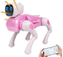 Vieds robots, balss vadība un reālistiska izglītojoša rotaļlieta – rotaļlieta suņiem un robotiem ar LED seju un akrobātiskām kustībām bērniem, meitenēm, rotaļu laukumā, dārzā un telpās