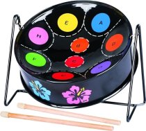 Goki 61908 Tērauda bungas ar mūzikas apzīmējumiem „Steelpan“