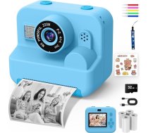 CONMRO Instant Kids Camera – 1080P 2,4 collu selfiju kamera bērniem ar papīru izdrukai un 32 GB atmiņas karti, Ziemassvētku rotaļlieta zēniem un meitenēm vecumā no 3 līdz 12 gadiem – 01