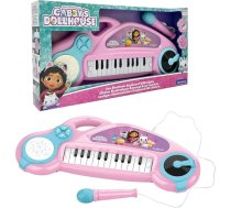 Lexibook, Gabby's Dollhouse K704GDHLXB bērnu elektroniskās klavieres ar gaismas efektiem, mikrofonu, bungām, iebūvētu skaļruni, demonstrācijas mūzikas ierakstiem un DJ atskaņotāju, rozā/zila