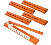 Koka mahjong plaukti ar magnētiskām fiksācijām, 43,2 cm, amerikāņu mahjong flīžu plauktu komplekts, 2-in-1 neslīdoši slīdņi un plaukti, amerikāņu mahjong piederumi