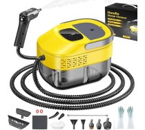 3 līmeņu regulējams rokas tvaika tīrītājs, 10 sekunžu sildīšanas laiks un 1600 ml liela tvertne, rokas tvaika tīrītājs mājai un automašīnai, virtuvei, logiem, grīdām.