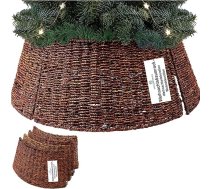 DECO EXPRESS Ziemassvētku eglītes svārki, pīts grozs eglītei, Ziemassvētku eglītes statīvs, Ziemassvētku rotājums, 51 x 25 cm (brūns, augšējā daļa 51 cm / pamatne 66 cm)