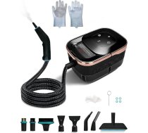 Tvaika tīrītājs, 2500 W daudzfunkcionāls rokas tvaika tīrītājs ar 6 regulējamiem ātrumiem un 8 veidu sprauslām, 1250 ml pārnēsājams tvaika tīrītājs, augstspiediena tvaika tīrītājs mājsaimniecībai, automašīnai