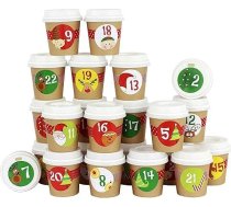 Papierdrachen Adventes kalendārs 2025 - Espresso tasītes 24 gabali - amatniecībai un uzpildīšanai - DIY Coffee-to-Go Adventes kalendārs - Dāvanu ideja vīriešiem