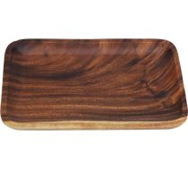 ZPSHYD Koka dekoratīvs koka servēšanas paplātes, taisnstūrveida servēšanas paplāte, brūna suši paplāte, uzkodas, salāti mājas restorānam (25 x 17 x 2 cm)