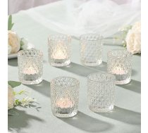 FUND AMLIGHT 12 tējas gaismas glāžu komplekts, galda tējas gaismas glāze, stikla tējas gaismas turētājs, votīvās sveces turētājs, kāzu Ziemassvētku centrālais elements galdam Mājas mēbeles