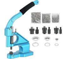 ATPEAM cilpiņu preses komplekts, rokas preses cilpiņu komplekts, cilpiņu knaibles brezenta audumiem, cilpiņu caurumotājs ar 3 caurumotājiem (6/10/12 mm), 1500 cilpiņu, cilpiņu komplekts audumiem, ādai, apģērbiem un baneriem