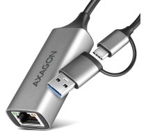 Axagon Ade-txca gigabitu Ethernet adapteris, usb-c (usb-a redukcija) 3.2 gen 1, automātiska uzstādīšana