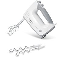 Bosch ErgoMixx MFQ36400 rokas maisītājs, 2 putukrāsnis, 2 nerūsējošā tērauda mīklas āķi, piemērots mazgāšanai trauku mazgājamā mašīnā, 5 līmeņi un Turbo līmenis, 450 W, balts