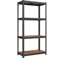 SONGMICS stāvošs plaukts, grāmatu plaukts, uzglabāšanas plaukts, 4 plaukti, regulējams, 40 x 80 x 160 cm, maksimālā slodze 520 kg, paredzēts virtuvei, viesistabai, Vintage Brown/Black GLR044B11