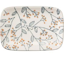 Liels taisnstūra formas ziepju trauku turētājs Romantiska keramika ar caurumiem ūdens novadīšanai 13,5 x 9,5 x 2 cm