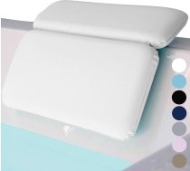 Gorilla Grip Comfort pretslīdošs liels biezs, mīksts, ūdensnecaurlaidīgs relaksējošs Spa vannas spilvens, piemērots izliektām vai taisnām muguras vannām, spilvens galvas un kakla atbalstam vannā, vannas piederums, 2 paneļi, balts