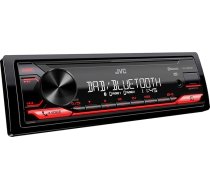 JVC KD-X282DBT USB autoradio ar DAB+ un Bluetooth brīvroku komplektu (USB, AUX-In, 1 x 2,5 V priekšizvads, skaņas procesors, 4 x 50 W, sarkans pogu apgaismojums)