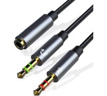Datora sadalītāja kabeļa aizstājējs HyperX Cloud II, Alpha, Stinger, Core, Astro A10 A40, Turtle Beach Recon 70, SteelSeries, Sennheiser spēļu austiņu Y adapterim 12 collas