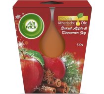 Air Wick Feel-good XL aromātiskā svece stiklā - cepta ābolu un kanēļa prieks - deg līdz 40 stundām - satur dabīgās ēteriskās eļļas - 220 g aromātiskās sveces