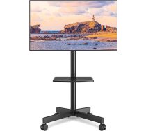 RFIVER TV Ständer Rollbar mit Rollen für 23-60 Zoll Plasma/LCD/LED Fernseher, Fernsehständer Mobiler TV Wagen höhenverstellbar TV Stand Trolley Hält 40kg VESA 400x400 mm