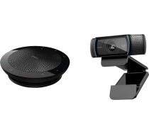 Jabra Speak 510 skaļrunis - pārnēsājams Bluetooth skaļrunis un Logitech C920 HD PRO tīmekļa kamera, Full HD 1080p, 78° skata leņķis, automātiskā fokusēšana, skaidra stereo skaņa, ekspozīcijas kompensācija - melna