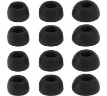 6 pДЃri silikona ausu aizbДЃЕѕЕ†i S/M/L 11 x 6,5 mm 12 x 6,5 mm 14 x 6,5 mm Silikona ausu vДЃciЕ†i, kas saderД«gi ar JBL Tune Buds austiЕ†ДЃm Melns