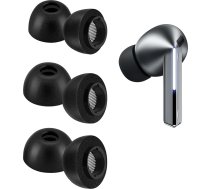 Galaxy Buds3 Pro Ersatz-Ohrstöpsel aus Memory-Schaum, bequem, weich, schallisolierende Ohrstöpsel, Zubehör, kompatibel mit Samsung Galaxy Buds3 Pro S/M/L (3 Paar/Schwarz)