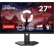 Lenovo Legion 27-10 | 27 collu Full HD WLED spēļu monitors | 1920 x 1080 | 16:9 | 240 Hz | 0,5 ms reakcijas laiks | HDMI | DisplayPort | Audio 3,5 mm | Trīspusējs panelis | TÜV Eye Protection | Black | 6 kg