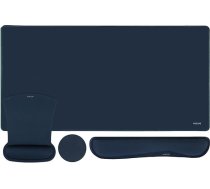 MOSISO Peles paklājiņa komplekts, liels spēļu paliktnis un tastatūras plaukstas locītavas balsts, ergonomisks neslīdošs peles paklājiņš un ērts rakstīšanas spilvens ar atmiņas putām mājas birojam, dūmakaini zils