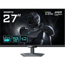 Gigabyte G27UP 27 collu 4K UHD spēļu monitors - divrežīms (4K 160 Hz vai FHD 320 Hz), 3840 x 2160, 1 ms, 400 cd/m², FreeSync Premium, HDR10, HDMI 2.1, DisplayPort 1.4
