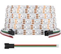 BTF-LIGHTING 5050SMD SK6812 IC RGBW 4-in-1 adresējama LED sloksne RGB + dabiski balta 4500K DC12V 5M 60LEDs/m Balta PCB Dreamcolor Chasing Colour IP65 ūdensizturīga LED sloksne DIY dekorēšanai (Strips)