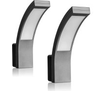 SEBSON LED āra lampas - 2 komplekti - Sienas lampas antracīta krāsā 15 W 1100 lm auksti balta 5800 K IP65, 250 x 176 x 65 mm, izmantošanai ārpus telpām.
