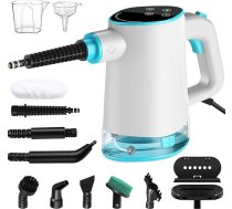 Tvaika tīrītājs, rokas tvaika tīrītājs ar 12 piederumu komplektu, noņemamu 450 ml tvertni, 15 sekunžu ātru uzsildīšanu, 1200 W daudzfunkcionāls tvaika tīrītājs, tvaika tīrītājs bez ķimikālijām mājsaimniecībai, virtuvei, vannas istab