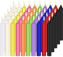 Tobeape 100 gab. krāsainu īsu konisko svecīšu iepakojums, 1,27 x 10,16 cm lielas krāsainas svecītes, kas nepil, bez aromāta, koniskas svecītes dzimšanas dienai, svecītes dzimšanas dienas vilciena ballītei, plānas mini svecītes burvju rituāl