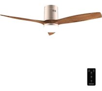 Cecotec EnergySilence Aero 5600 Classic zelta un tumšā koka krāsā – griestu ventilators ar apgaismojumu un tālvadības pulti, 40 W, 3 lāpstas, LED apgaismojums, taimeris, 6 ātruma pakāpes, ziemas/vasaras režīms