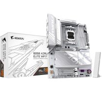 GIGABYTE B850 AORUS Elite WIFI7 Ice pamatplate - AMD Ryzen 9000 sērijas procesori, 14+2+2 fāžu digitālais VRM, līdz 8200 MHz DDR5 (OC), 1xPCIe 5.0 + 2xPCIe 4.0 M.2, 2.5 LAN, WiFi 7, USB 3.2 Gen 2x2