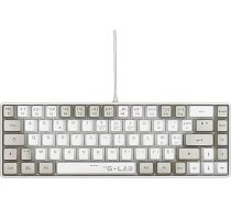 G-Lab Keyz Hydrogen Gaming Keyboard 60% daļēji mehāniskā vadu tastatūra Azerty FR Colorful Backlight - Mini spēļu tastatūra Quiet Compact Format TKL - PC/PS4/PS5 - Balta