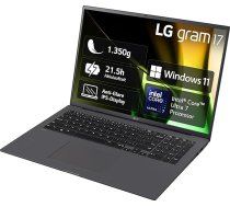 LG gram 17 17Z90S-G.AA78G (17 collu) IPS piezīmjdators, Intel Core Ultra 7 155H, 16 GB RAM, 1 TB SSD, Intel Arc™ Graphics, Feather Light (1,350 kg), 77 Wh, Thunderbolt 4, melns