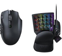 Razer Naga V2 HyperSpeed Ergonomiska bezvadu MMO spēļu pele un Tartarus V2 spēļu tastatūra